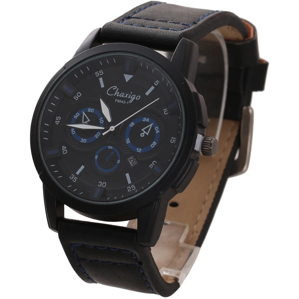 Chaxigo бренд кварцевые часы мужские дешевые авто Календари наручные Часы Бизнес