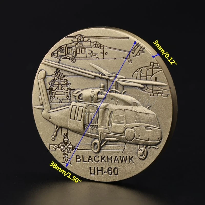 Памятная монета самолета AH-60 друзей сувенир искусство ремесла домашнего украшения свадебные подарки украшения в подарок, хороший подарок монеты