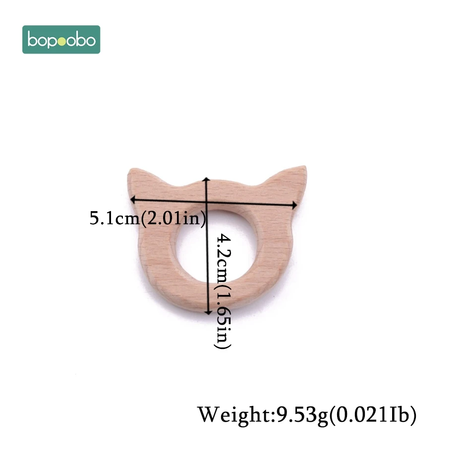 Cat Bopobo 5 шт. деревянные игрушки-Прорезыватели в виде животных крошечные Прорезыватели для новорожденных детские игрушки Аксессуары для игр в спортзале детские игрушки деревянные прорезыватели - Цвет: Cat