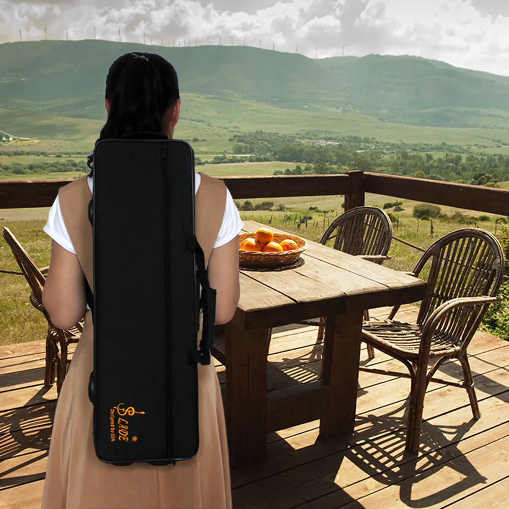 LADE сопрано саксофон SAX Bb латунь высокий F # ключ лакированный Золотой корпус и