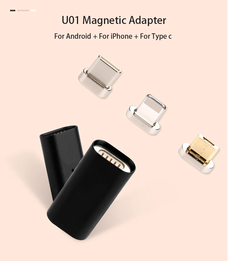 Магнитный адаптер Sarika Micro USB для huawei Xiaomi Android, Магнитный зарядный адаптер для Lightning iPhone 5, 5S, 6, 6 S, 7, 8 X