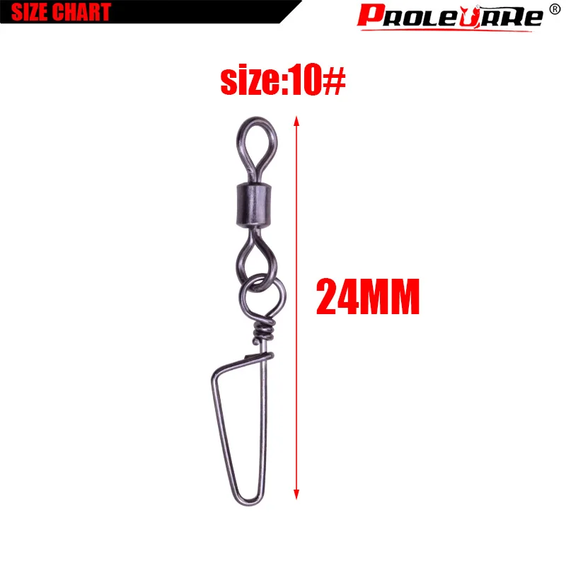 SIZE 24MM 20 шт./лот Вертлюги Из Нержавеющей Стали для рыбалки, усиленный замок, вертлюг с крючками и защелками, аксессуары для рыболовных крючков - Цвет: SIZE 24MM