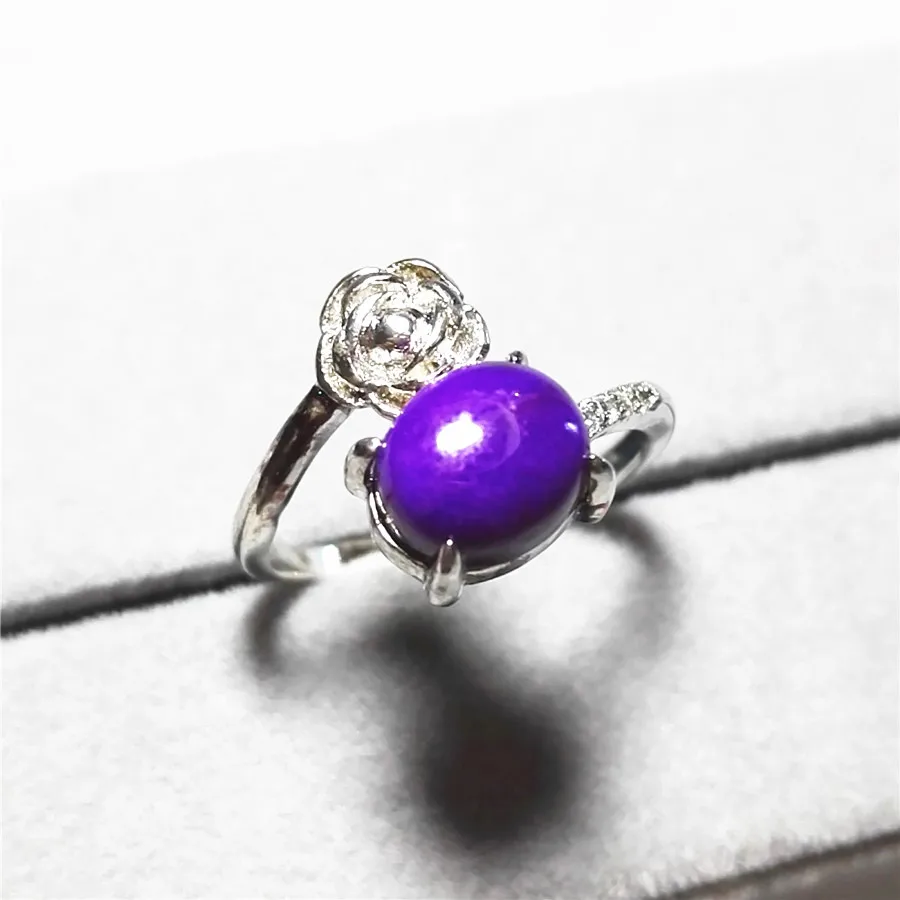 Природный Фиолетовый Sugilite Gemstone 925 стерлингов Серебряные ювелирные изделия