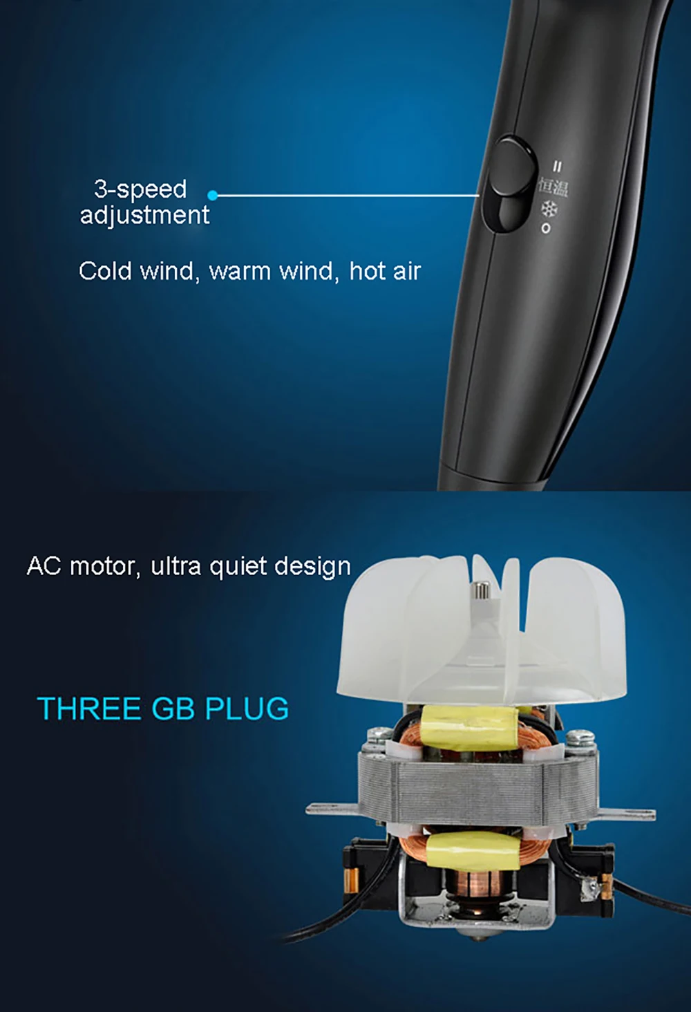 Фен PHILIPS BHD009/05 бытовой фен с высокой мощностью горячего и холодного воздуха 1800 Вт Постоянная температура Уход за волосами 3 шестерни