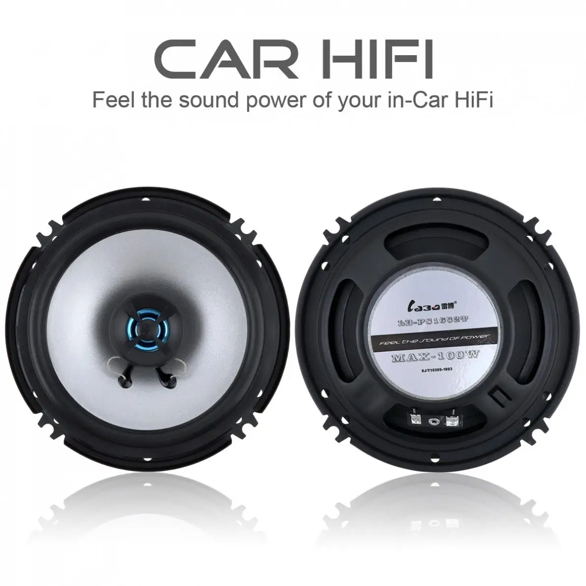 

2pcs 6.5 Inch 100W 88db 2 Way Car Coaxial Vehicle Door Auto Audio Music Stereo Full Range Frequency Hifi Speakers