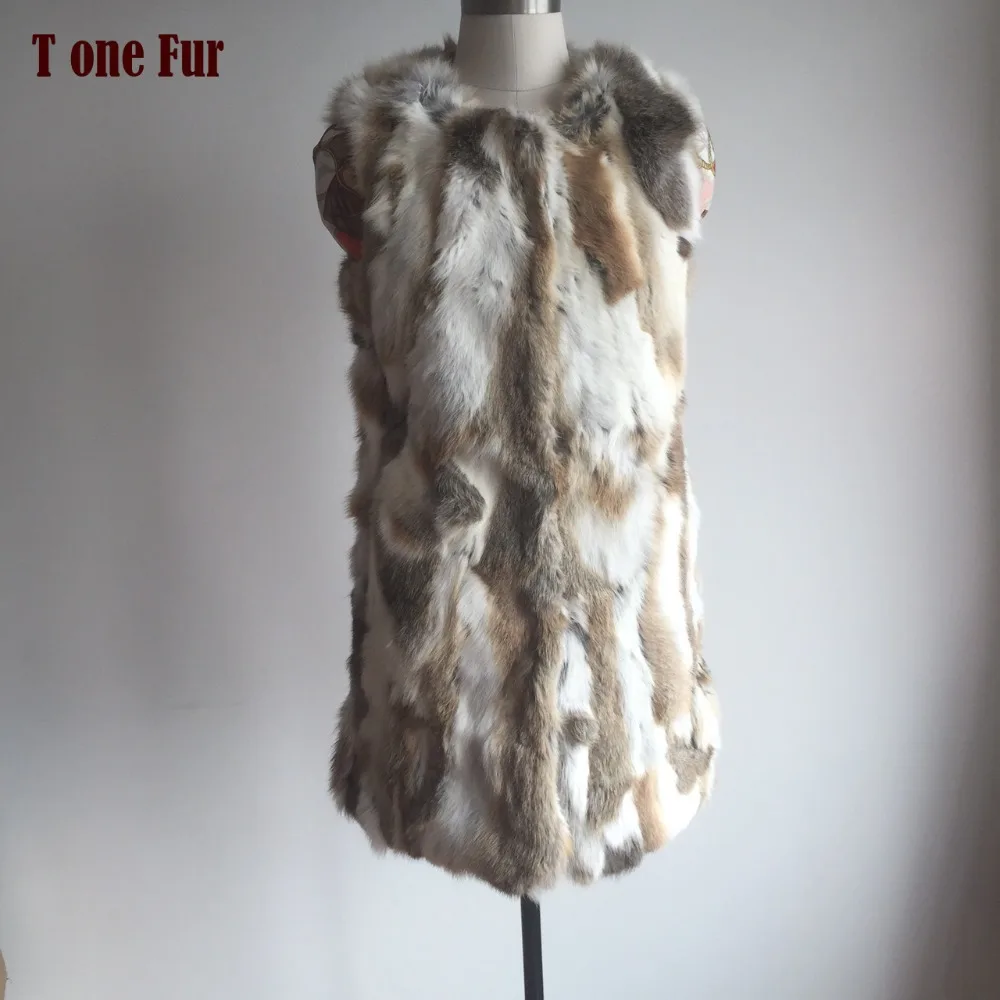 Жилет женский из натурального кроличьего меха KDH535 2019 | Женская одежда