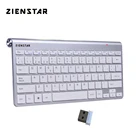 Zienstar испанский Язык Ultra Slim 2,4G Беспроводной Клавиатура Teclado для Macbook ПК портативный компьютер Smart TV с USB приемник