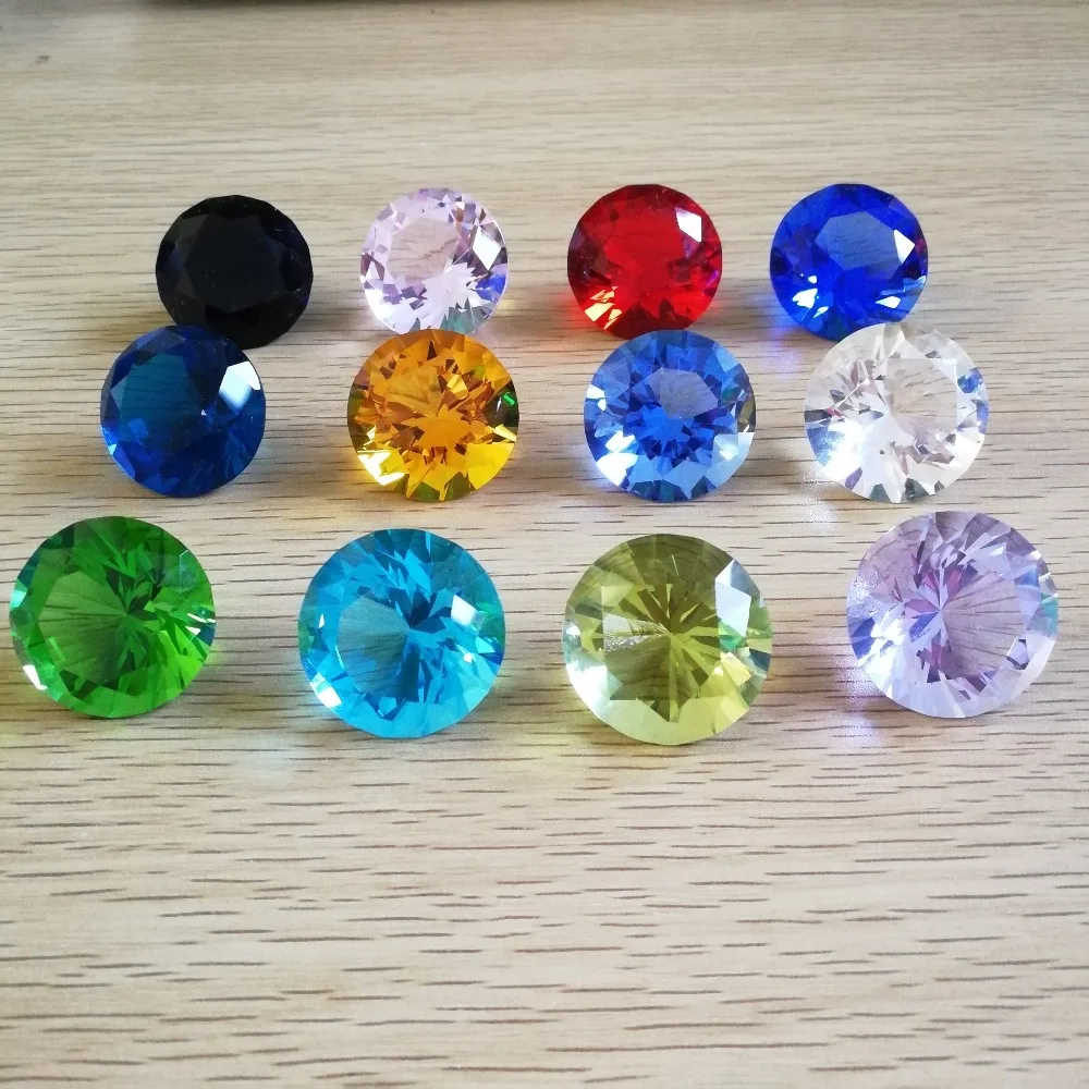 Блестящие 60 мм Красочные Хрустальные Алмазы пресс-папье кварцевые ремесла