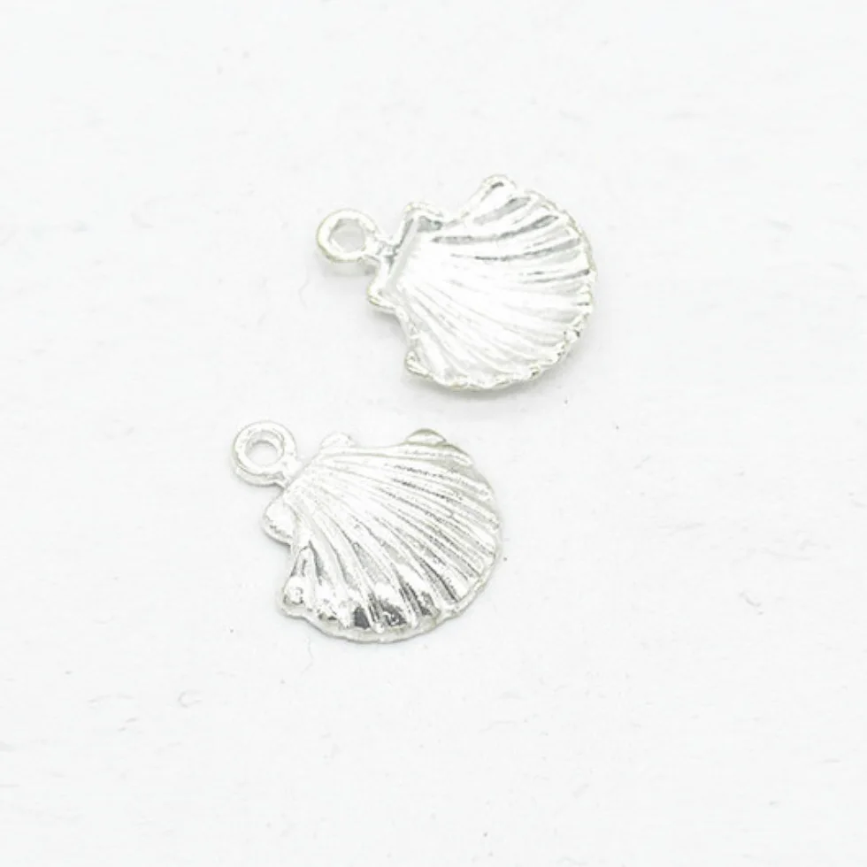 silver REGELIN 18*15 мм Подвески в виде ракушки 50 шт./лот золото/серебро/розовое золото/kc маленький золотого цвета Подвески в виде листьев DIY ювелирных изделий Аксессуары - Окраска металла: silver