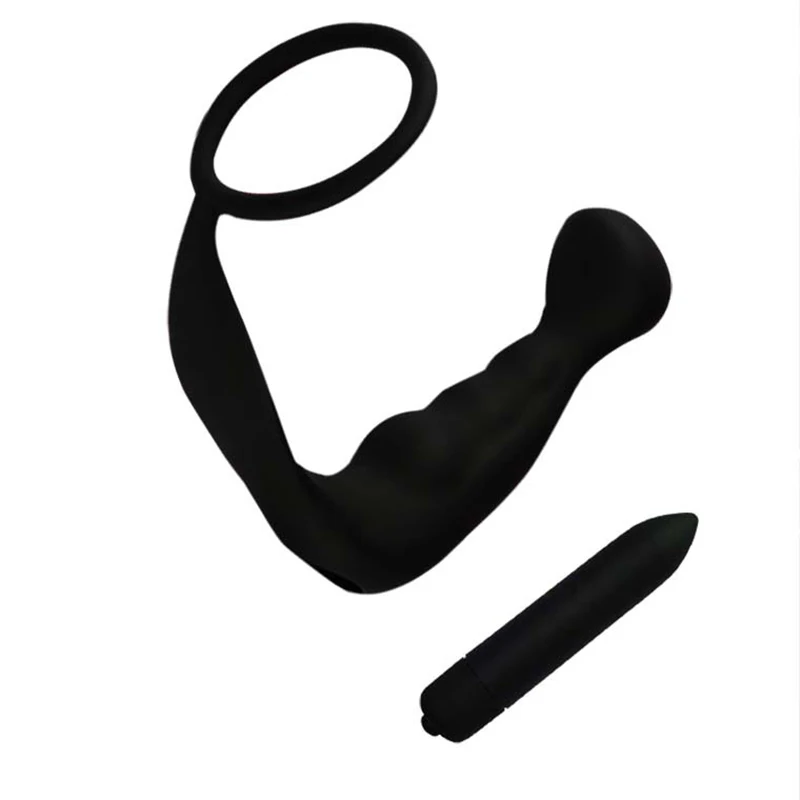 Men Fantasy Silicone Male Prostate Massager Cock Ring Vibrating Anal Sex Toys Butt Plug for Adult Products |