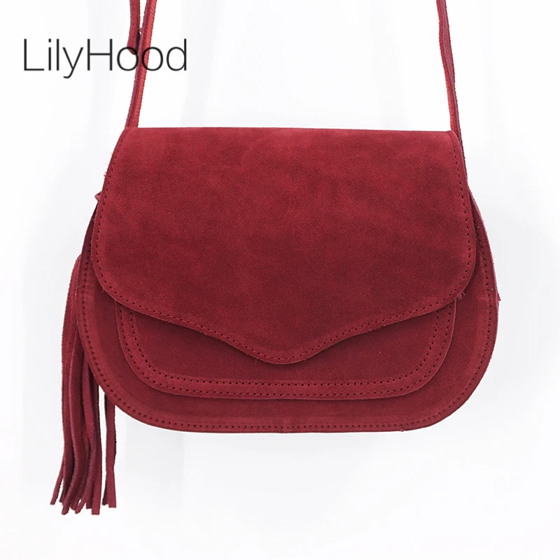 LilyHood 2020 женская сумка из натуральной кожи ретро богемная хиппи Ibiza с бахромой