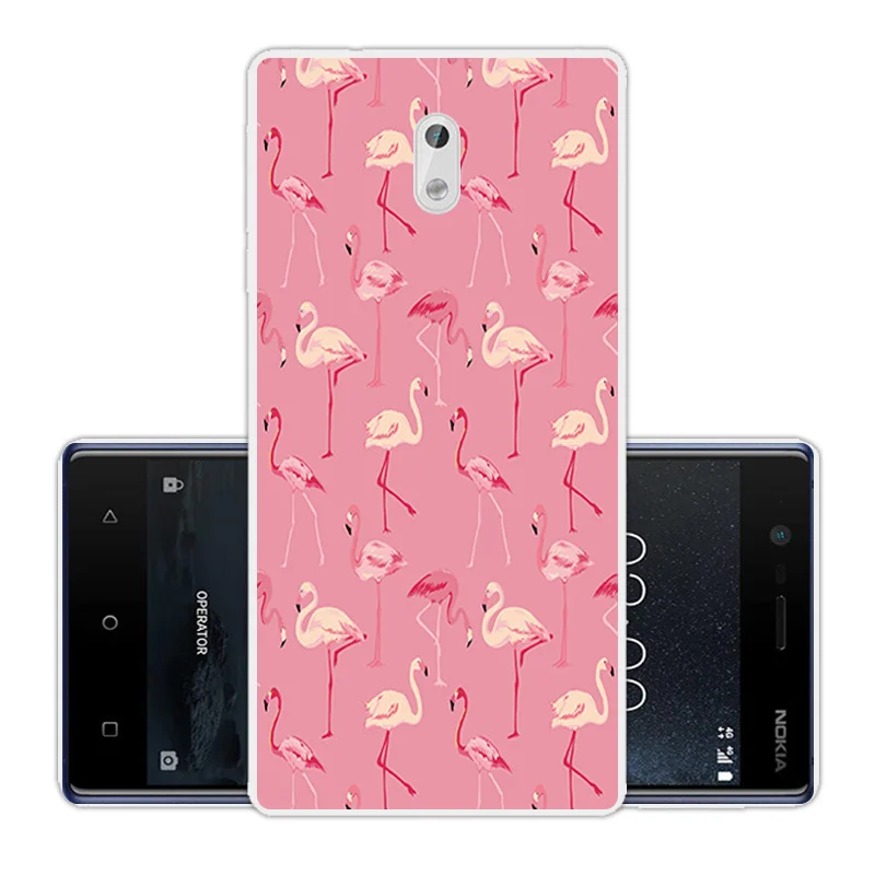 5.0'' Back Cover For Nokia 3 Case Transparent Soft Silicone TPU Fundas Pink Coque Phone Cases Shell Nokia3 Bag |