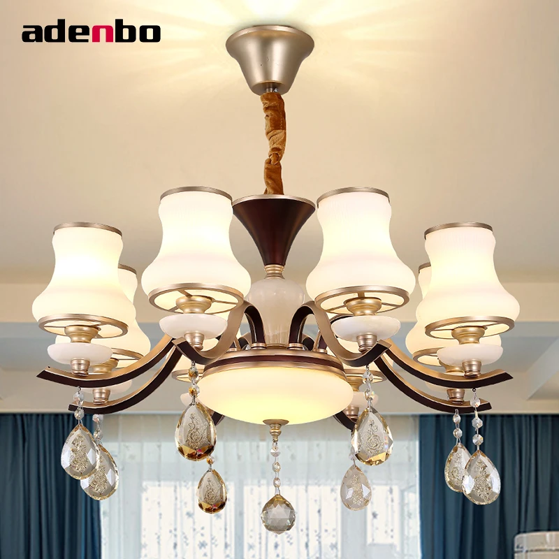 Роскошные Современные хрустальные Люстры кованого железа LED люстра Освещение