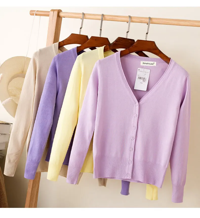 21 Colors S-6XL 2019 high quality spring autumn cardigan women casual sweet long sleeves knitted tops V neck sweater coat |