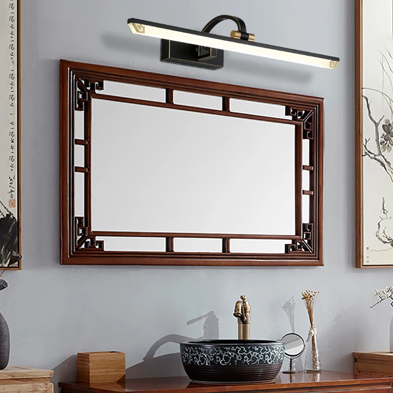 Светодиодный настенный светильник в китайском стиле черное Бра ретро с железным