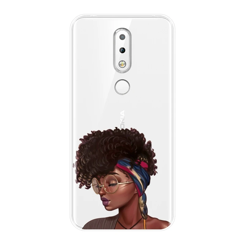 Чехол для телефона Nokia 2 1 3 5 6 7 Plus Мягкий силиконовый черный чехол накладка Magic Melanin