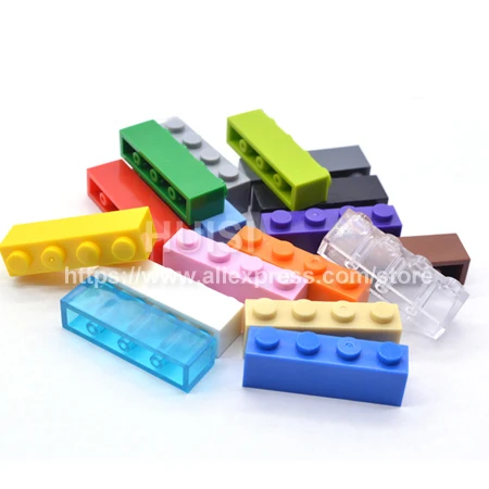 1X4* DIY обучающая сборная игрушка, пластиковая основа, строительные блоки, кирпичи, маленькие патио для детей, подарки, Обучающие игрушки 100 шт./лот - Цвет: Assorted Colors