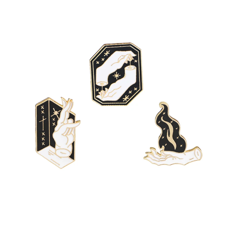 Новая брошь на палец от волшебника ювелирные изделия эмалированная булавка с