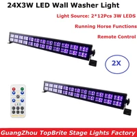 high quality 24x3w led bar light uv purple led stage light dj lamp landscape wash wall lights for party holiday entertainment dj