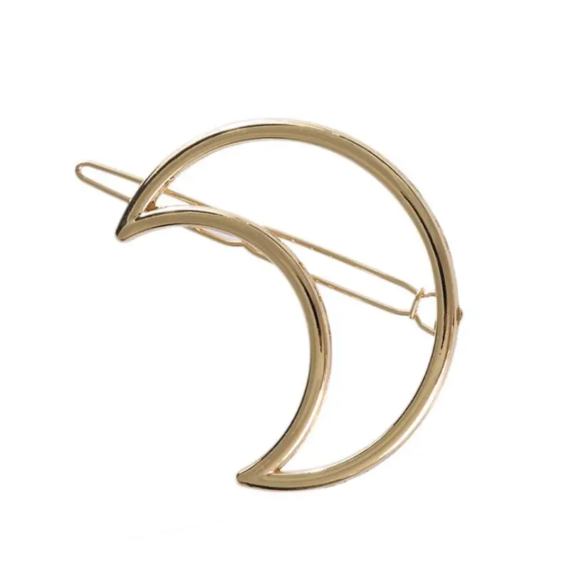 Hair Clip 34 Hfarich Золотой Серебряный металлик в виде звезды луны сердца заколки для волос женские головные уборы заколки для волос кошки минималистичный подарок, аксессуары для волос - Окраска металла: Hair Clip 34