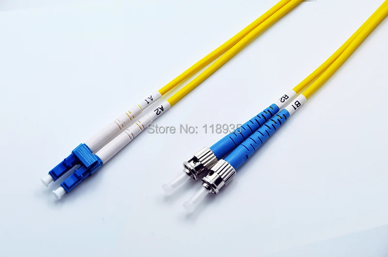(2 шт./лот) LC-ST одномодовый оптоволоконный кабель OS2 Соединительный шнур дуплекс 1 м