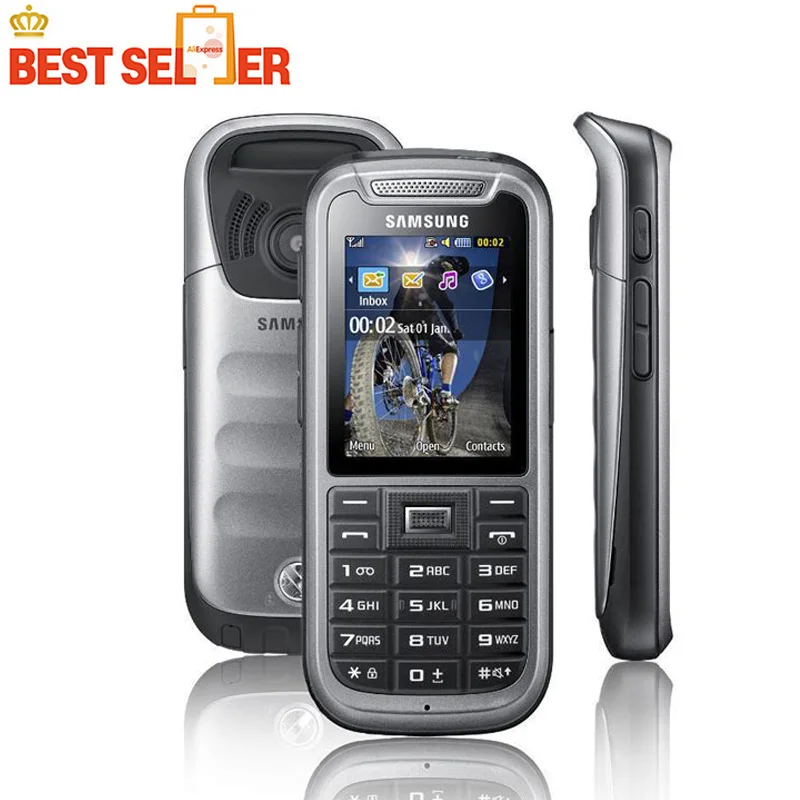 Разблокированный samsung C3350 2 дюймов экран GSM gps Bluetooth отремонтированный мини SIM
