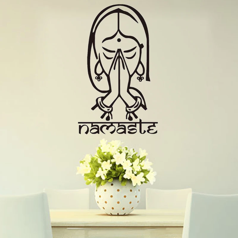 ZOOYOO Namaste настенные индийские стикеры Настенные наклейки Йога Домашний Декор