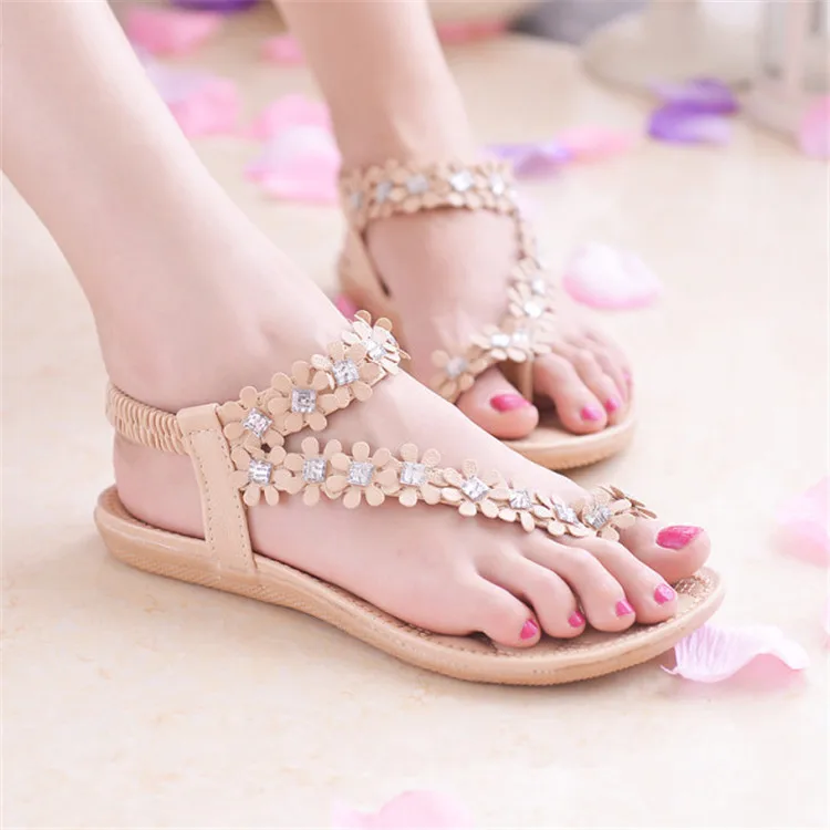 2017 босоножки женские летние туфли с открытым носком обувь на плоской подошве|flat