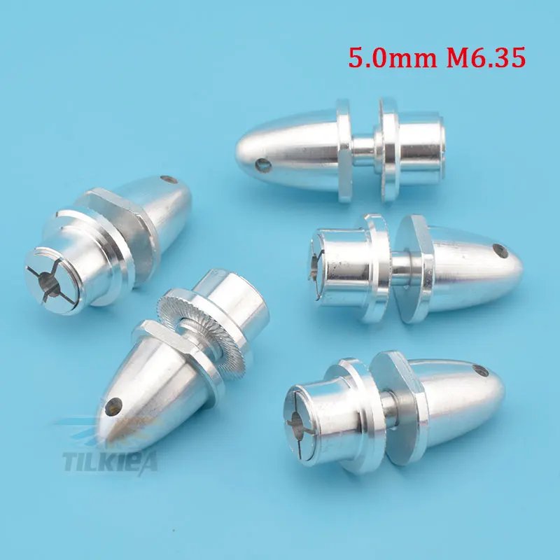 5 шт./лот 2 мм/2,3 мм/3 мм/3,17 мм/4 мм/5 мм/6 мм RC алюминиевый патрон адаптер держатель для бесщеточной опора двигателя Прямая поставка гайка - Цвет: 5.0mm M6.35