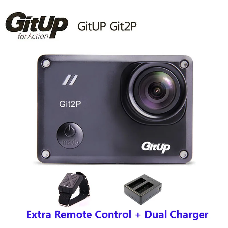 Оригинальная Спортивная мини-камера Gitup Git2P, экшн-камера 16M Ultra 2 K, видеокамера DV+ пульт дистанционного управления на запястье+ двойное зарядное устройство