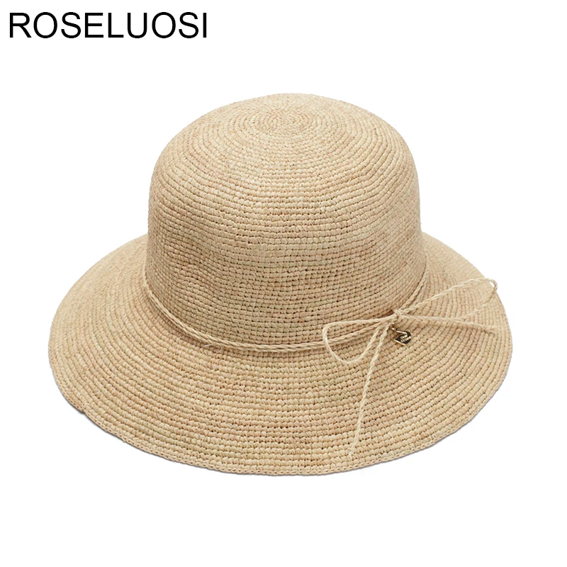 ROSELUOSI женская складная шляпа от солнца 2018 брендовая новая соломенная из рафии
