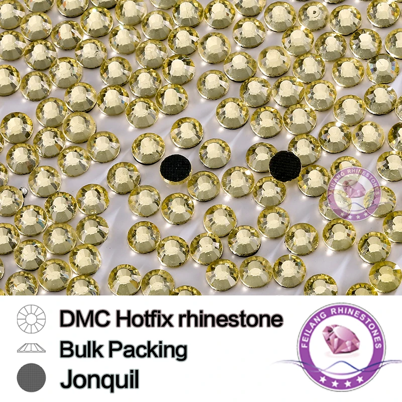 

Bulking Packing Jonquil DMC HotFix Rhinestone SS6 SS10 SS16 SS20 SS30 Stones For Dress Garments Bags And Shoes
