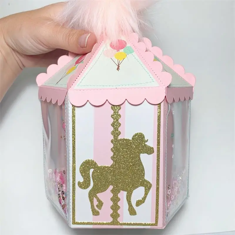 

KSCRAFT Carousel box Metal Cutting Dies Stencils for DIY Scrapbooking Decorative Embossing Paper Card Making Craf