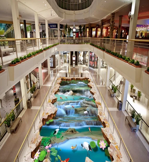 

[Self-Adhesive] 3D Scenery And Wildlife 3 Non-slip Waterproof Photo Self-Adhesive Floor Mural Sticker WallPaper Murals Print