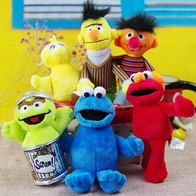 6 шт./компл. мультяшное аниме Улица Сезам Elmo Оскар печенье Grover Zoe Ernie большая птица