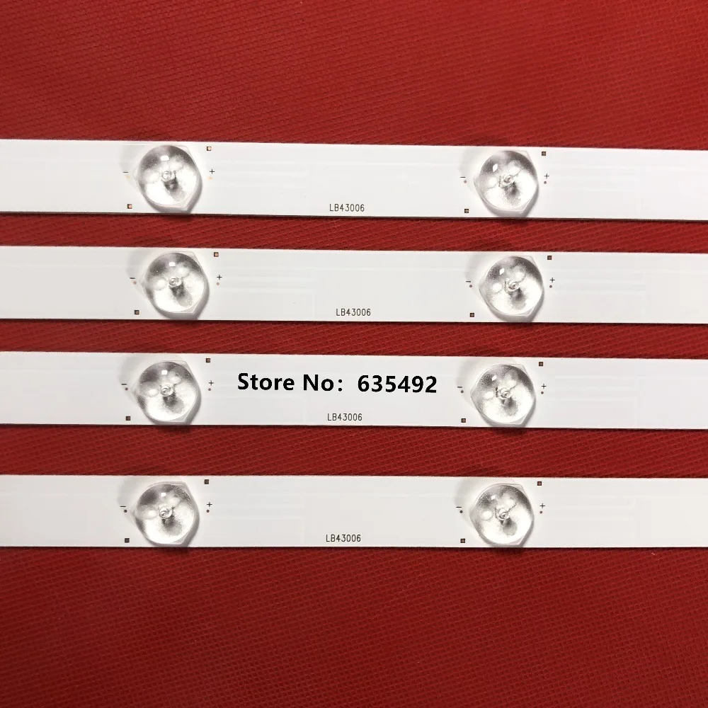 Светодиодная подсветка 855 мм 10 светодиодный s R/L типа для Chang hong 43 &quotTV СВЕТОДИОДНЫЙ