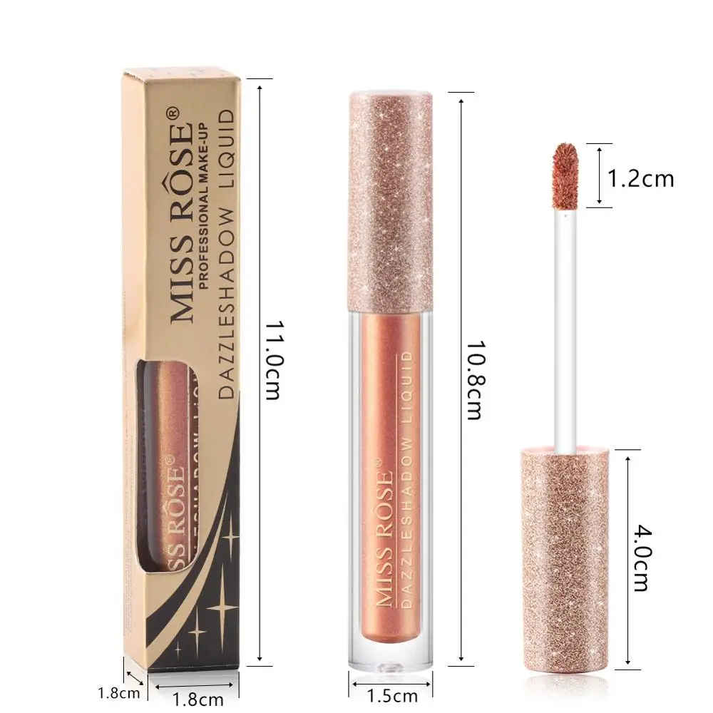 MISS ROSE 12 Цвет Сияющие блестящие тени для век один пигменты Smoky Eyes мерцание жидкость