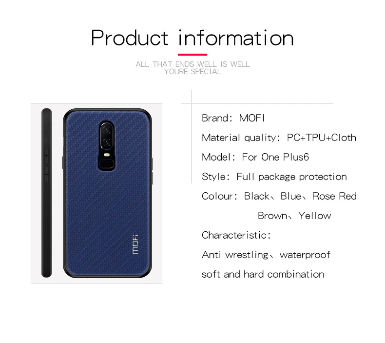 OnePlus 6 чехол MOFI чехол Силиконовый ТПУ из искусственной кожи противоударный чехол One Plus 6 A6000 задняя крышка роскошный защитный чехол