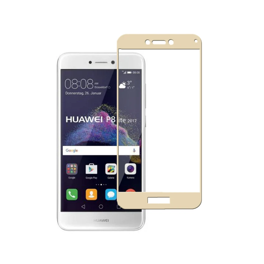 Золотой 2 шт для huawei P9 Lite(5,2 дюйма) полное покрытие из закаленного стекла для huawei P9 Lite защита экрана защитное стекло - Цвет: Золотой