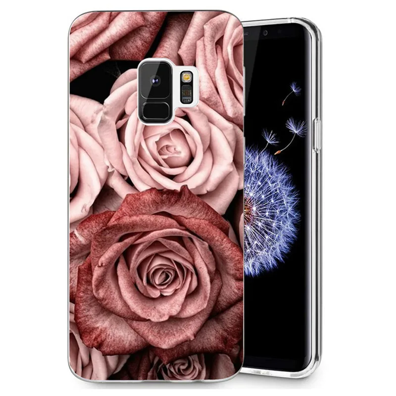 Для Samsung Galaxy S3 S9 S9Plus S8 Plus S7 edge Note 8 мягкий чехол из ТПУ с розовой бабочкой и цветком