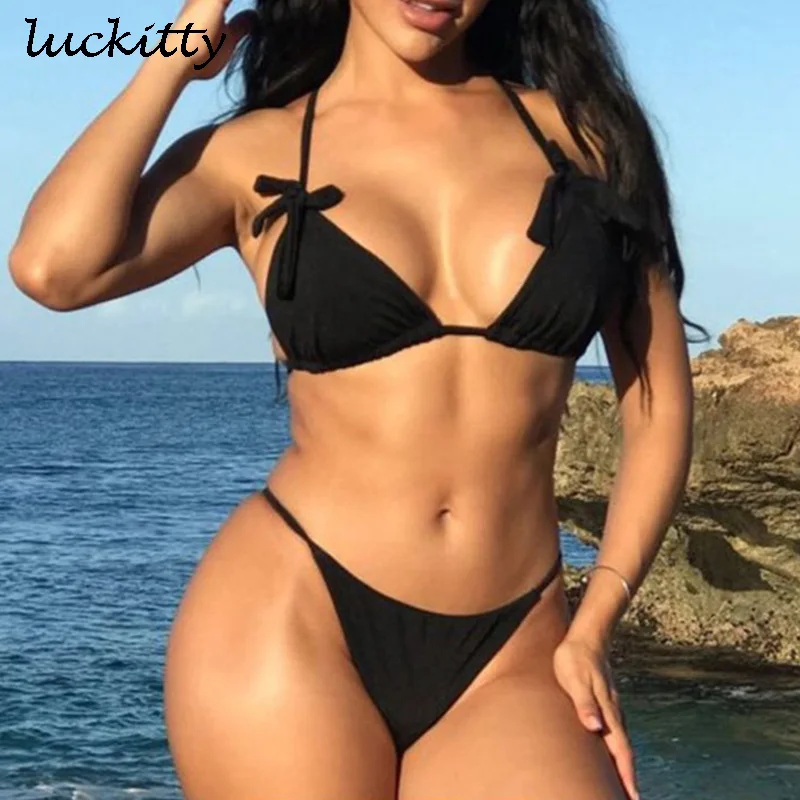 

2018 Solid Swimwear Women Sexy Micro Bikinis Swimsuit Brazilian Biquini Female Beach Wear Bathing Suits Swimming Suit Bikini Set
