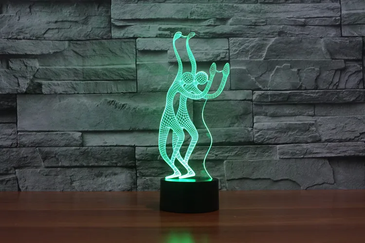 Акриловый 3D ночник для балета светодиодный светильник иллюзия USB RGB креативная
