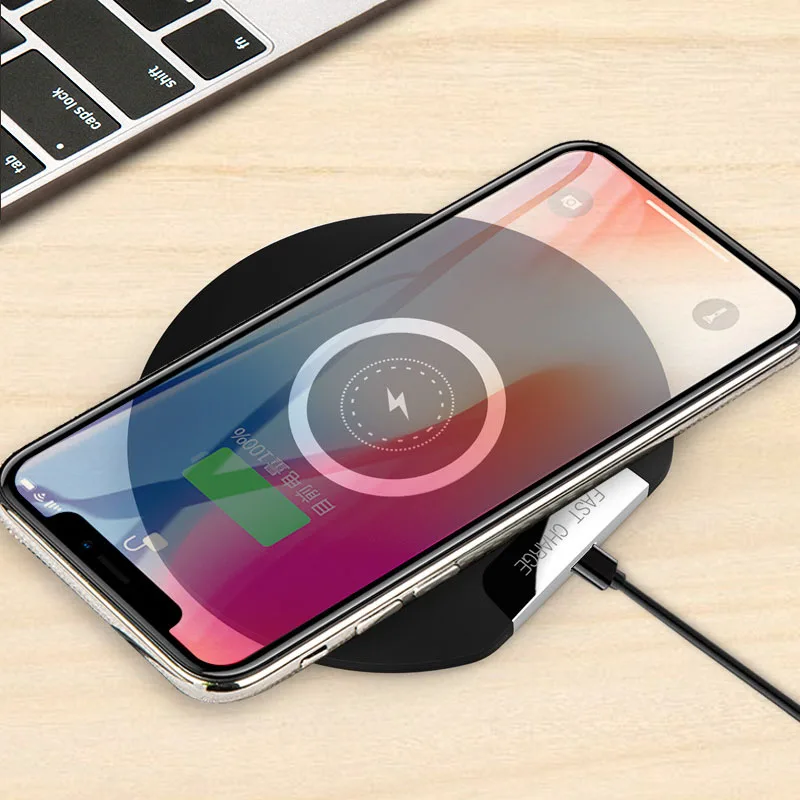 Qi Wireless Charger Pad cargador inalambrico For iphone x xs xr 8 plus huawei mate 20 pro 10w charging for samsung charger s9 s8 | Мобильные