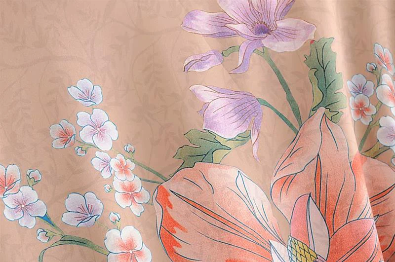KIYUMI платье для женщин, из искусственного шелка летнее платье Бохо Феникс печатных длинный рукав повседневный халат-кимоно свободные пляжные бежевые платье средней длины