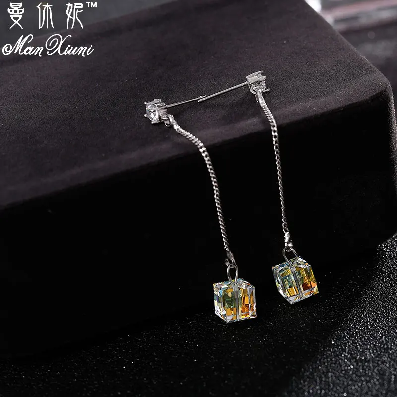 Модные очаровательные и привлекательные серьги с австрийским кристаллом