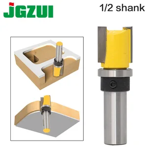 Концевая фреза 12 мм и хвостовик 12,7 дюйма, Концевая фреза, Концевая фреза, верхний нижний подшипник, Деревообрабатывающие инструменты