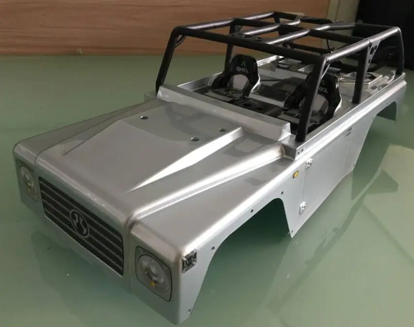 1/10 фото Окрашенный корпус с колесной базой на крышу 285 мм для RC Crawler Tamiya CC01 D90 Laand Rover