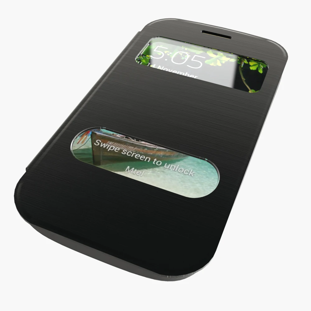Тонкий чехол книжка с окошком для Samsung Galaxy S Duos s7562|phone bag|flip casephone cover |