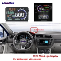 liandlee car head up display hud for volkswagen vw lamando 2014 2018 dynamic driving computer hd projector screen obd detector