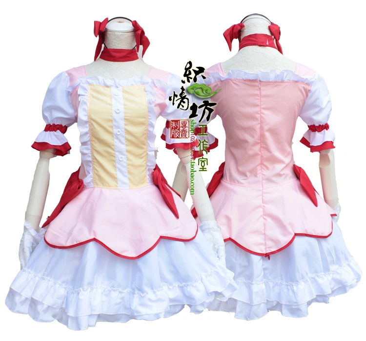 Костюм горничной Puella Magi Madoka Magica из аниме косплей Канаме Мадока милый и красивый